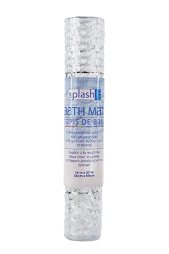 Splash Home Clear PVC Bathtub Mat Non-Slip