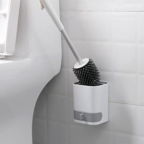 Luckxuan Toilet Brush Set with Holder 360 Cleaning