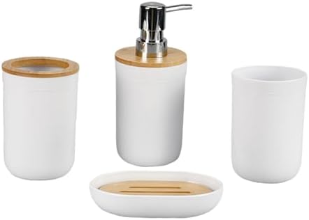 Ioensy 4X Bathroom Accessories Set White 1