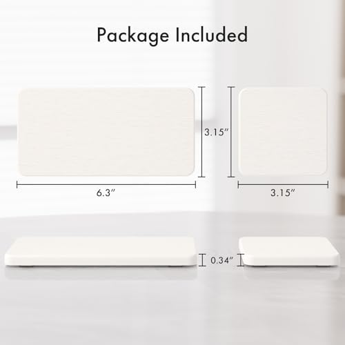AmazerBath 4 Pack Stone Drying Trays for Bathroom Sink and Kitchen Counter