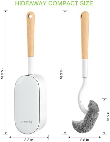 OSCIOSS Bamboo Toilet Brush Set 2 Pack