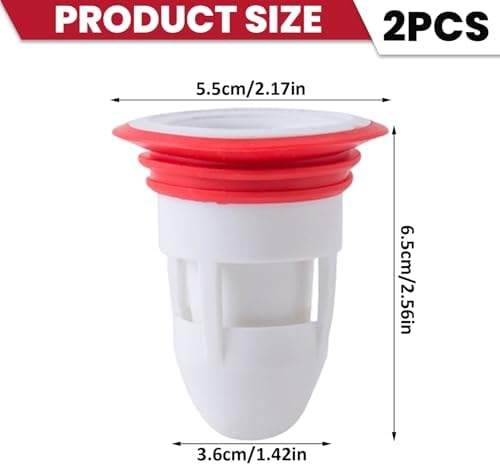 2PCS Floor Drain Backflow Preventer with Anti-odor and Antiblocking Function