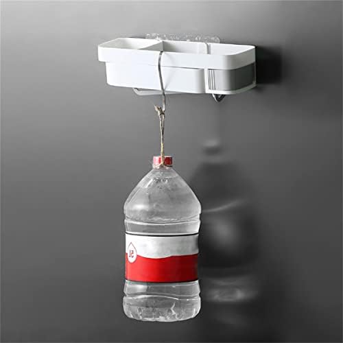 OWOT Adhesive Shower Caddy with 4 Hooks and Expandable Design