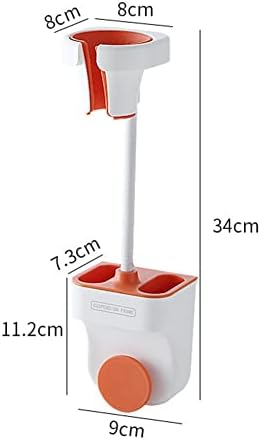 HOTRA Adjustable Showerhead Bracket with Hair Dryer Hook and Storage