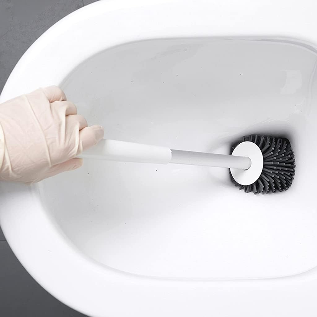 Luckxuan Toilet Brush Set with Holder 360 Cleaning