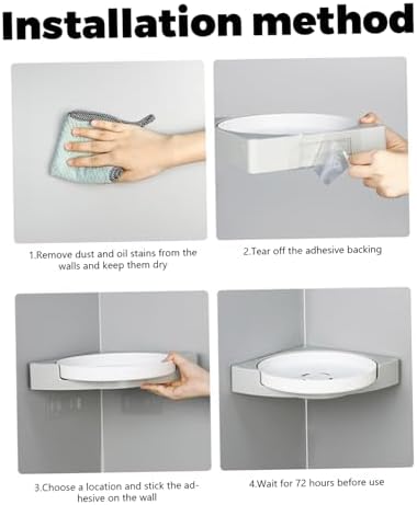 CUCUFA Corner Shower Caddy 2PCS 360 Rotating Organizer