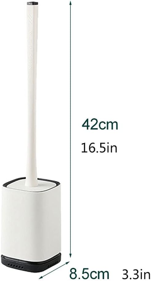 HASMI Toilet Brush with Wall-Mounted Holder and Soft Hair Set