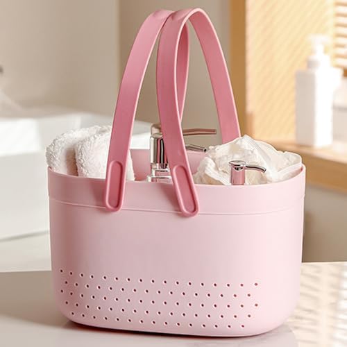 Multi-Scene Plastic Storage Basket with TPR Handle and Ventilated Design