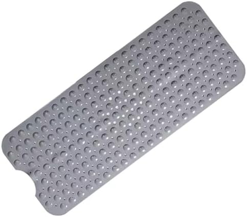 SAISAIXU Extra Long Non-Slip Bath Mat with Suction Cups and Drain Holes
