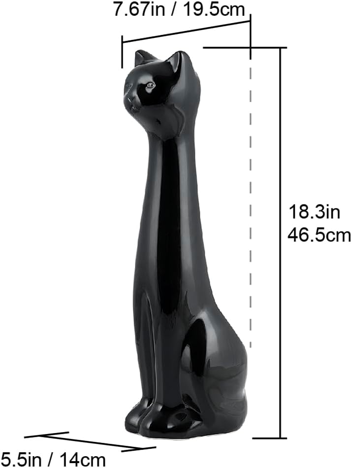 Allure Home Creation Black Cat Toilet Brush Holder and Brush Set 1