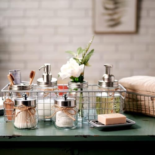 SheeChung Silver Metal Soap Dish Tray with Drainage Grid