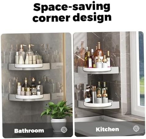 Shower Caddy Corner 2PCS 360 Rotating Organizer
