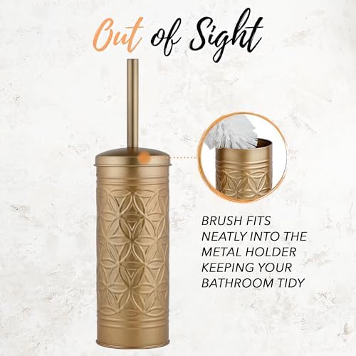 Autumn Alley Brushed Gold Toilet Brush Set