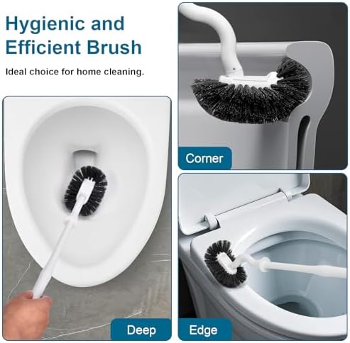 BKCOYSJ Toilet Brush Set 3 Pack with Holder 1