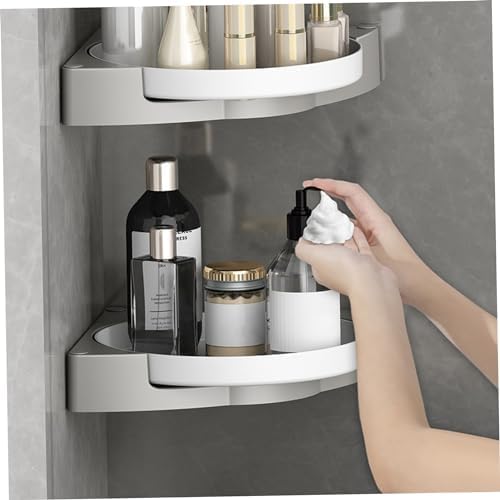 CUCUFA Corner Shower Caddy 2PCS 360 Rotating Organizer