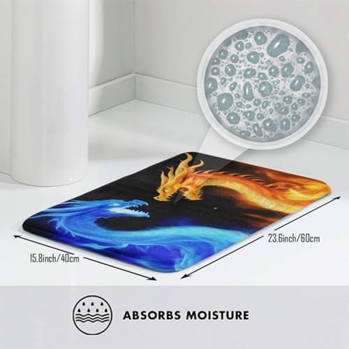 BoomDragon Anti-Slip Bathtub Mat with Quick Drying Absorbent Design