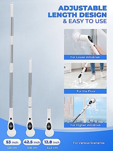 WYBQ Electric Spin Scrubber with Long Handle