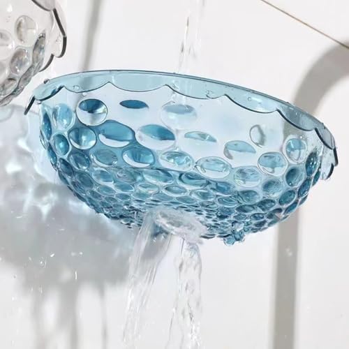 Clear Wall Mounted Soap Dish Sturdy Plastic No Drilling