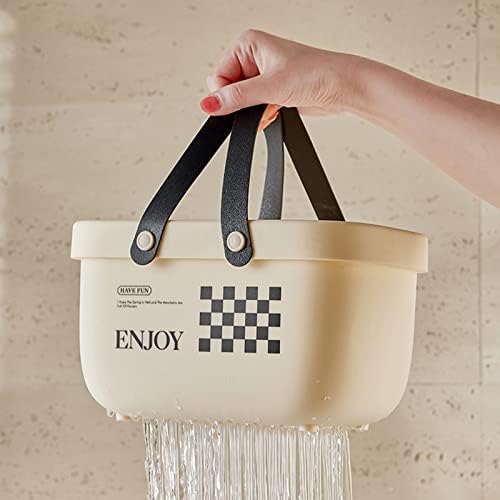 ASYWISH Home Shower Organizer Tote Basket with Handle