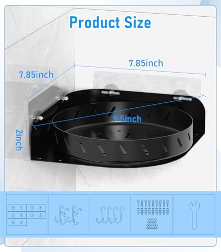 Buways 360 Rotating Corner Shower Caddy 2Pack