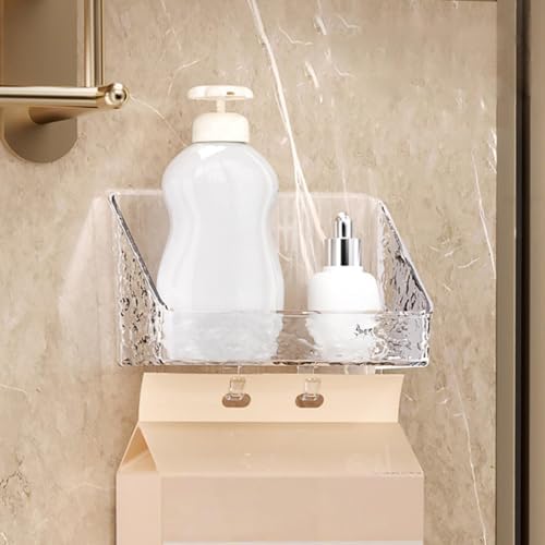 Wall-Mounted Shower Caddy Organizer with Hooks