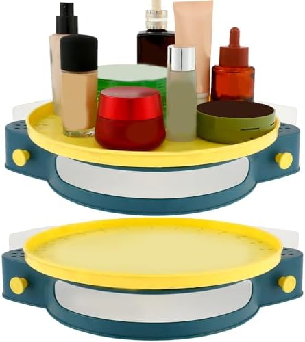 2 Pack Corner Shower Caddy 360 Rotating Rack