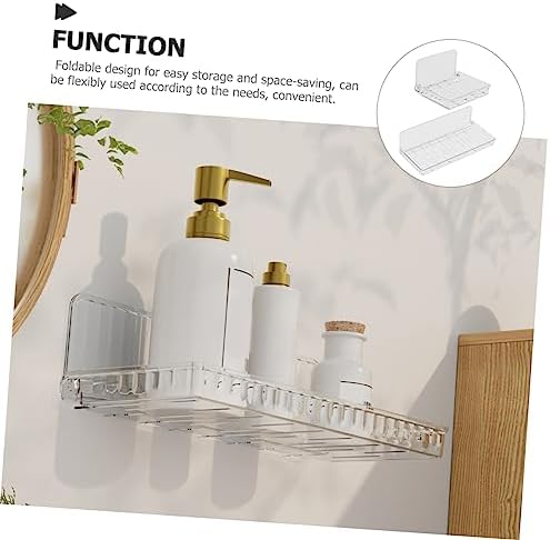 Zerodeko 2pcs Foldable Wall Towel Shelf No Drilling