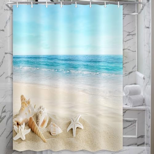 JAWO Beach Shower Curtain 48x72 Inches 1