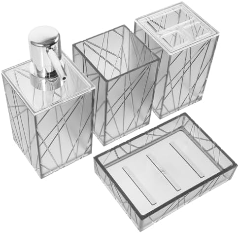 Yardenfun 1Set Transparent Bathroom Accessory Set 1