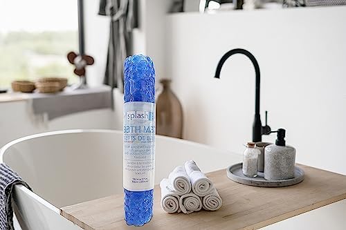 Splash Home Pop Bathtub Mat Non-Slip Blue 27x15 Inches