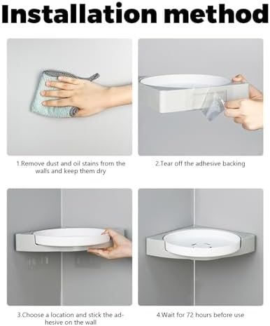 Shower Caddy Corner 2PCS 360 Rotating Organizer