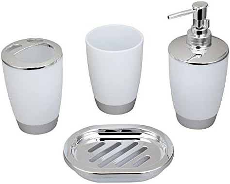 Wilove 4 Pcs Plastic Bathroom Accessories Set