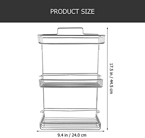 Cabilock Adhesive Wall Shower Rack with Smooth Edges