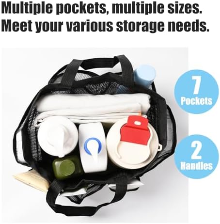 Pumwoy 2 Pack Mesh Shower Caddy Portable Dorm Essentials