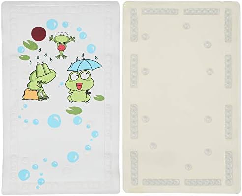 ZASCHMOY Baby Bath Mat with Suction Cups and Cartoon Design