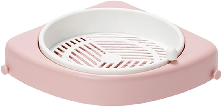 WISHNYMPH Wall-Mounted Rotating Shelf with Hooks Pink