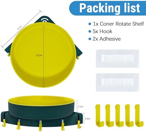 Sarzdras 360 Rotate Corner Shower Caddy Organizer