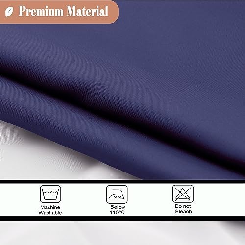 UFRIDAY Navy Blue Shower Curtain with Window and 12 Hooks 1