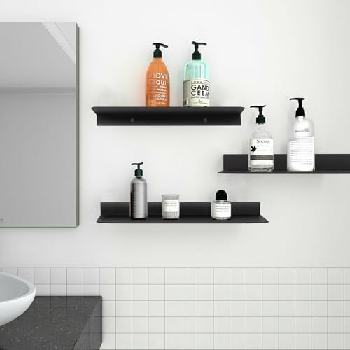 2 Pack Aluminum Shower Caddy Shelf with Self-Adhesive Installation