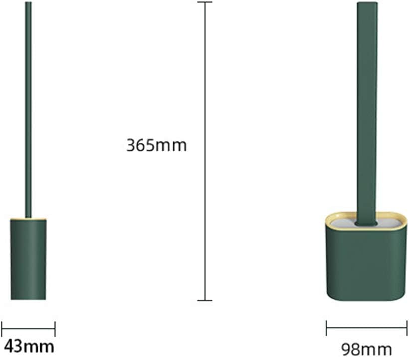 Leying Toilet Brush and Holder Set Green