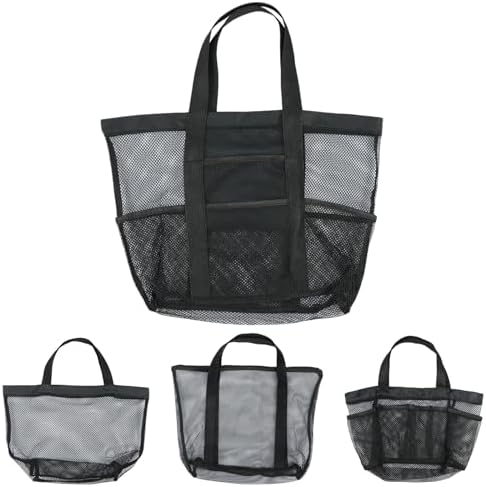 4 Pcs Foldable Mesh Shower Caddy Portable Beach Bag