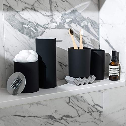 VIRTUNE Matte Black Bathroom Accessory Set 4 Pcs