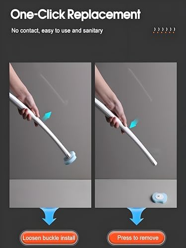 KIRIKIT Toilet Brush Kit with 48 Refills and Holder
