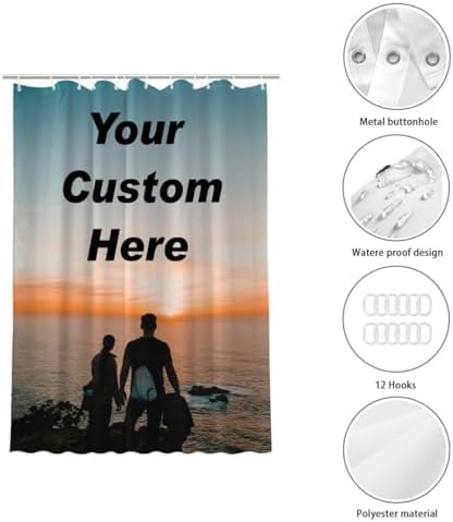 Customized Shower Curtain with Photo Personalization