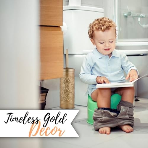 Autumn Alley Brushed Gold Toilet Brush Set