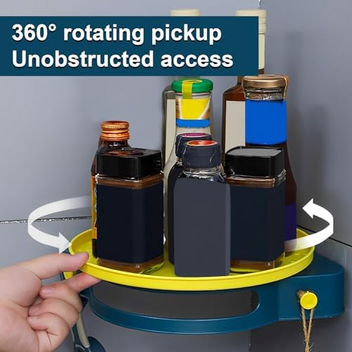 2 Pack Corner Shower Caddy 360 Rotating Rack