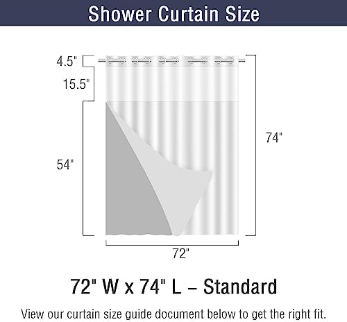 Gibelle Eucalyptus Print Shower Curtain Set with Liner 72x74