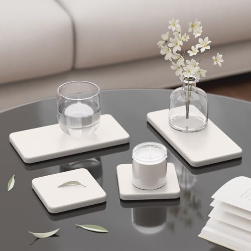 AmazerBath 4 Pack Stone Drying Trays for Bathroom Sink and Kitchen Counter