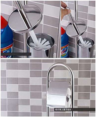 INPETS 800mm Stainless Steel Toilet Brush Holder with Paper Holder Set