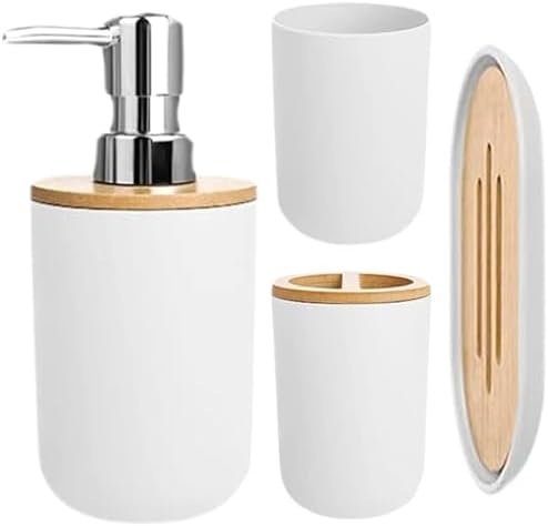 Cunlvyyds 4PCS Bathroom Accessory Set